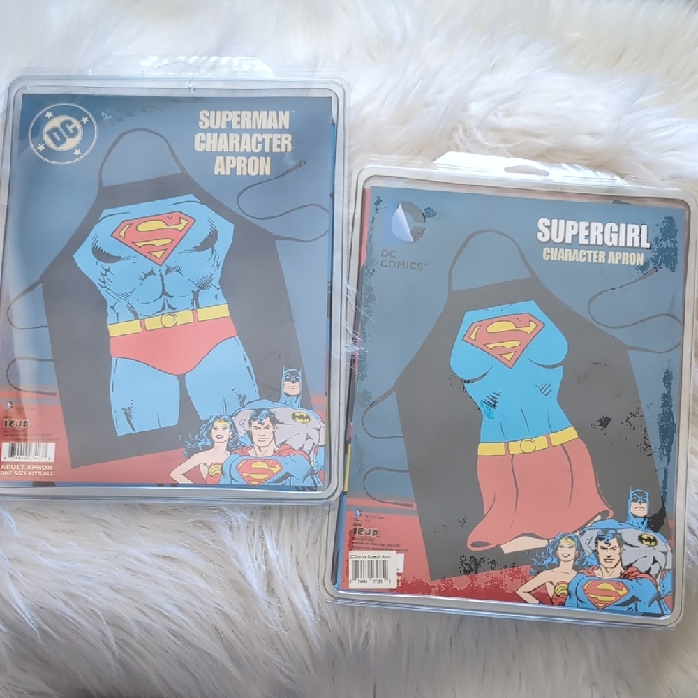 DC Comics Superhero Aprons in Blue and Red